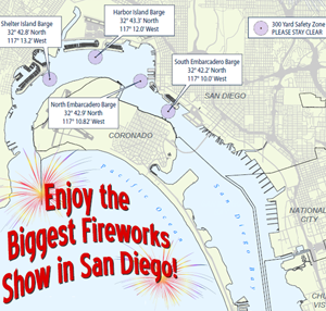 Large Bay Chart san diego  Big Bay Fourth of July Fireworks 